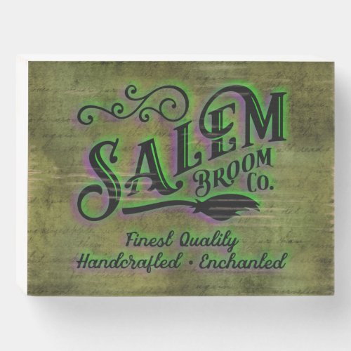 Halloween Witch Salem Broom Company Sign