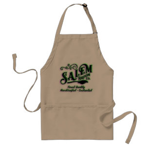 Halloween Witch Salem Broom Company Sign Adult Apron