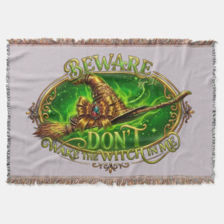 Halloween Witch Saying Cozy All-Year Blanket