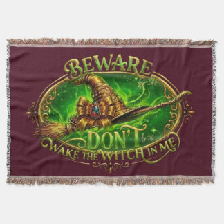 Halloween Witch Saying Cozy Year-Round Blanket