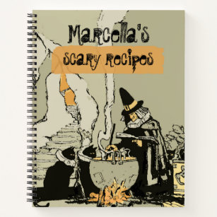 Halloween Witch Scary Recipes Notebook