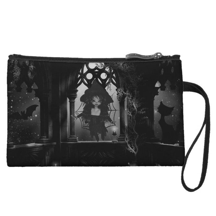 Halloween Witch Scene Wristlet