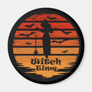 Halloween witch season time magnet
