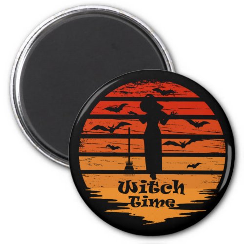 Halloween witch season time magnet