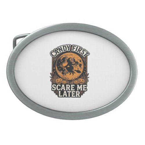 Halloween Witch Shirt Candy Scary Vintage Engravin Belt Buckle
