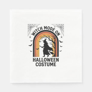 Halloween Witch Shirt Funny Costume Vintage Engrav Napkins