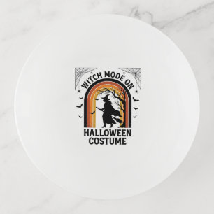 Halloween Witch Shirt Funny Costume Vintage Engrav Trinket Tray