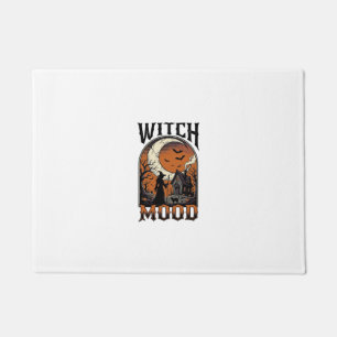 Halloween Witch Shirt Vintage Haunted Moon Design_ Doormat