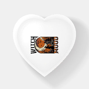 Halloween Witch Shirt Vintage Haunted Moon Design_ Paperweight