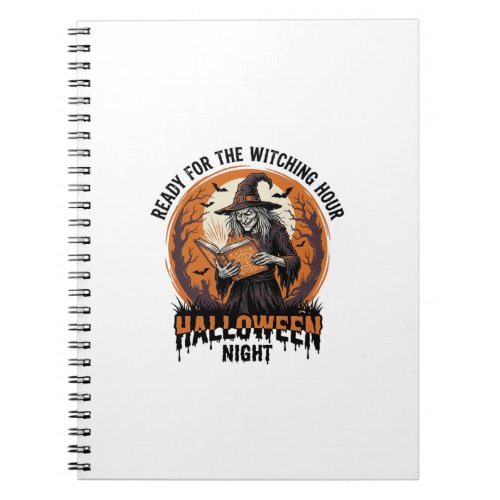 Halloween Witch Shirt Vintage Spellbook Reading De Notebook