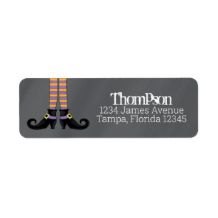 Halloween Witch Shoes Cute Whimsical  Label