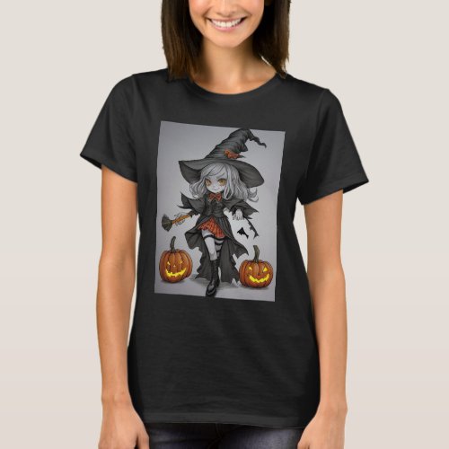 Halloween Witch Short Sleeve T_Shirt