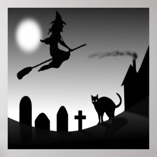 HALLOWEEN WITCH SILHOUETTE