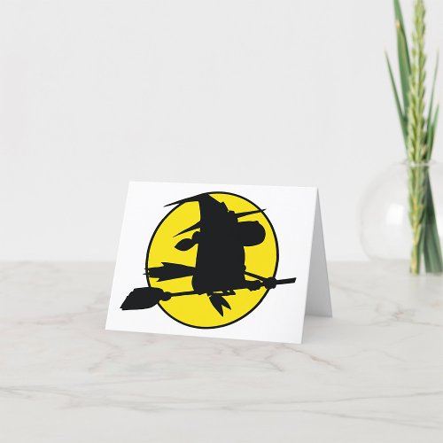 Halloween Witch Silhouette Thank You Card