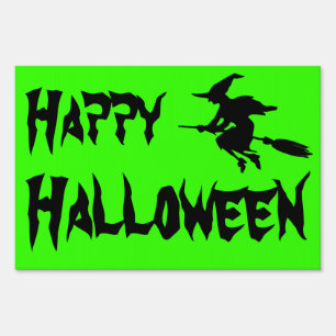 Halloween Witch Silhouette Yard Sign