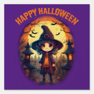 Halloween Witch / Skeleton Sign
