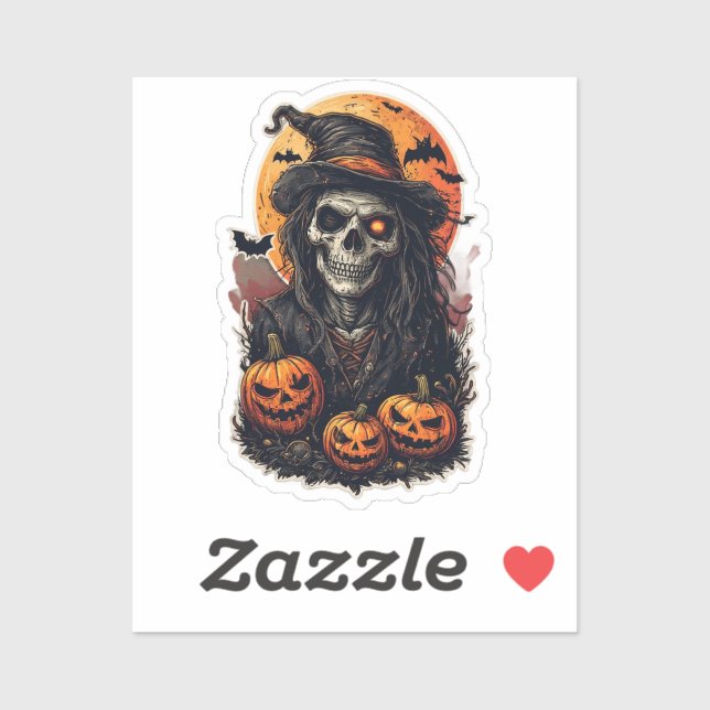 Halloween Witch Skulls – Spooky Gothic Witchcraft Sticker (Sheet)