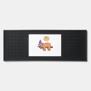 Halloween Witch Sloth Oversized T-Shirt Bar Mat