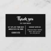 Halloween Witch Small Business Order Thank You Business Card (Back)