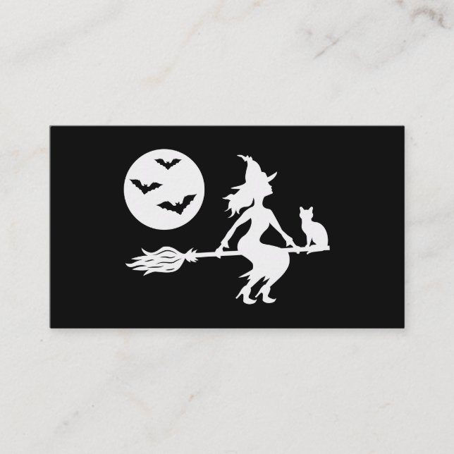 Halloween Witch Small Business Order Thank You Business Card (Front)