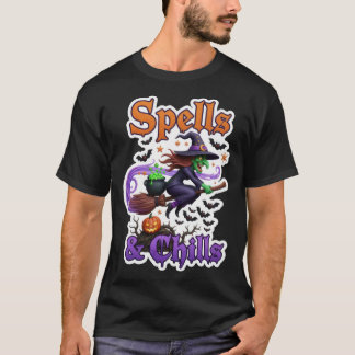 Halloween witch spells chills theme T-Shirt
