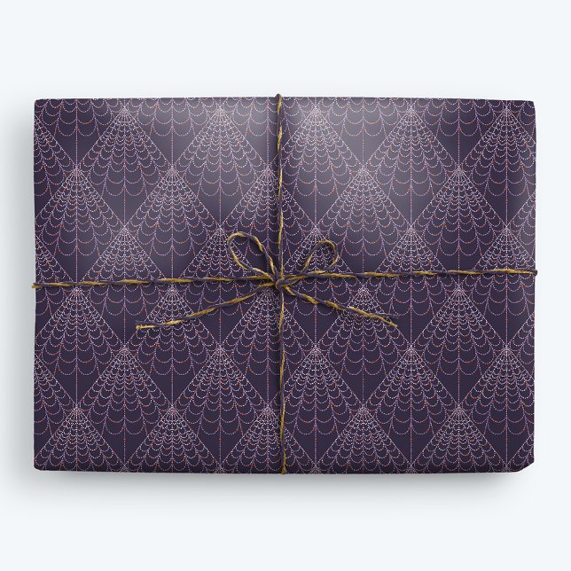 Halloween Witch Spider Web Pattern Wrapping Paper (Creator Uploaded)