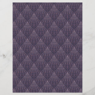 Halloween Witch Spider Web Scrapbook Paper