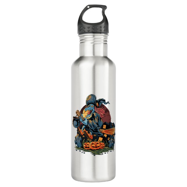 Halloween witch                                stainless steel water bottle (Front)