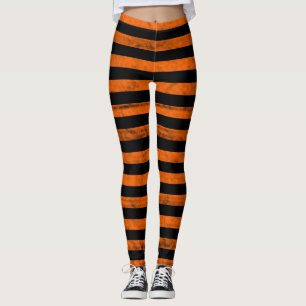 Halloween witch striped leggings