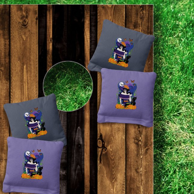 Halloween Witch Sugar Skull  Cornhole Bags (Creator Uploaded)