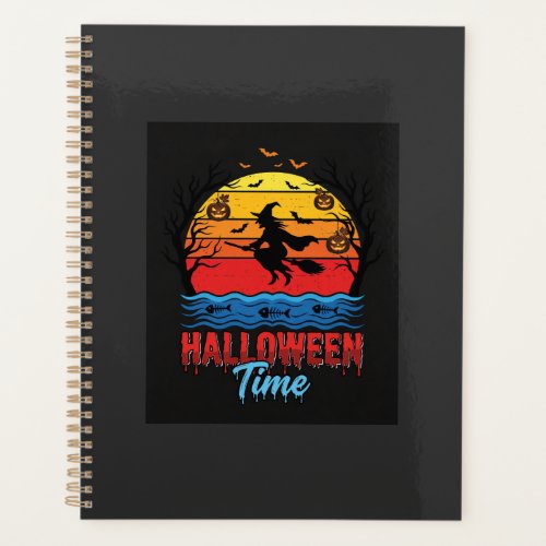 Halloween Witch Sunset Vector Planner