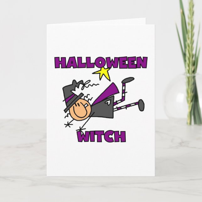 Halloween Witch T-shirts and Gifts Card (Front)