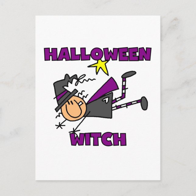 Halloween Witch T-shirts and Gifts Postcard (Front)