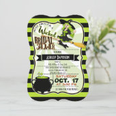 Halloween Witch Theme Bridal Shower Invitation (Standing Front)