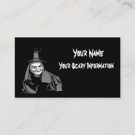 Halloween Witch Themed Business And Calling Card