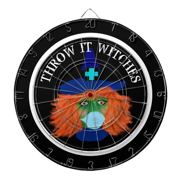 Halloween Witch Themed Party Game Dart Board (Front)