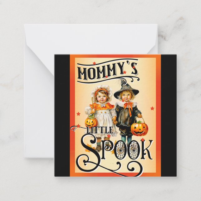 Halloween Witch Themed Tote Bag Note Card (Front)