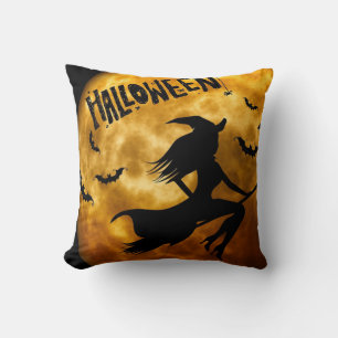 Halloween Witch Throw Pillow