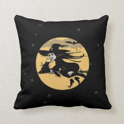 Halloween Witch Throw Pillow