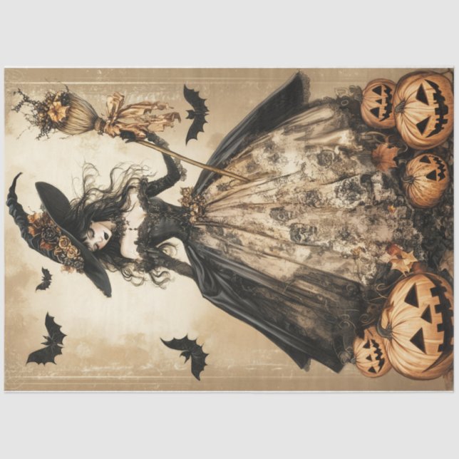 Halloween Witch Tissue Paper (Front)