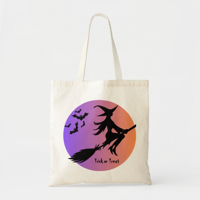 Halloween Witch Tote Bag (Front)