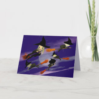 Halloween Witch Traffic Card