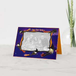 Halloween Witch Traffic (photo frame) Card