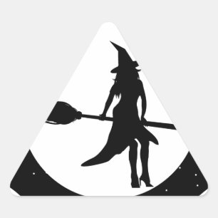 halloween witch triangle sticker