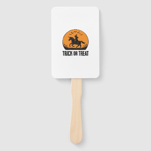 Halloween Witch Trick Or Treat Vintage Moon_1 Hand Fan