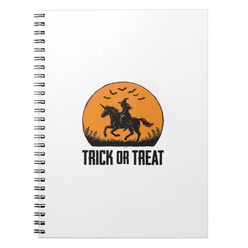 Halloween Witch Trick Or Treat Vintage Moon_1 Notebook