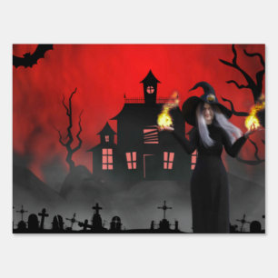 Halloween Witch-turn sign for a Double Take