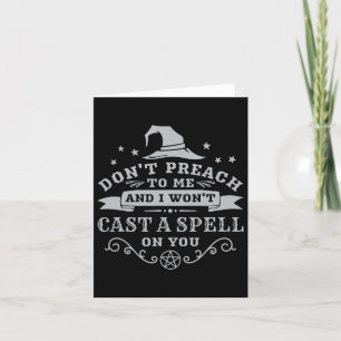 Halloween Witch Wicca Witchcraft Pagan Wiccan Wome Card