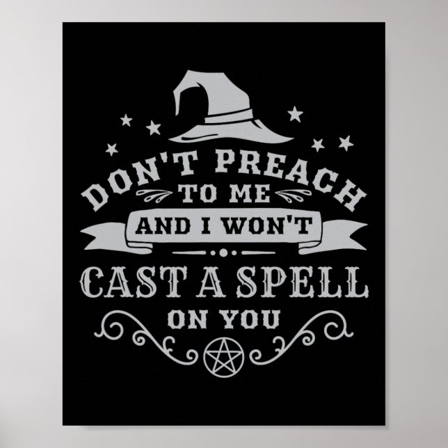Halloween Witch Wicca Witchcraft Pagan Wiccan Wome Poster (Front)
