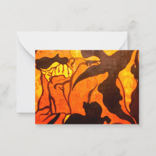 Halloween Witch with a Black Cat Note Card